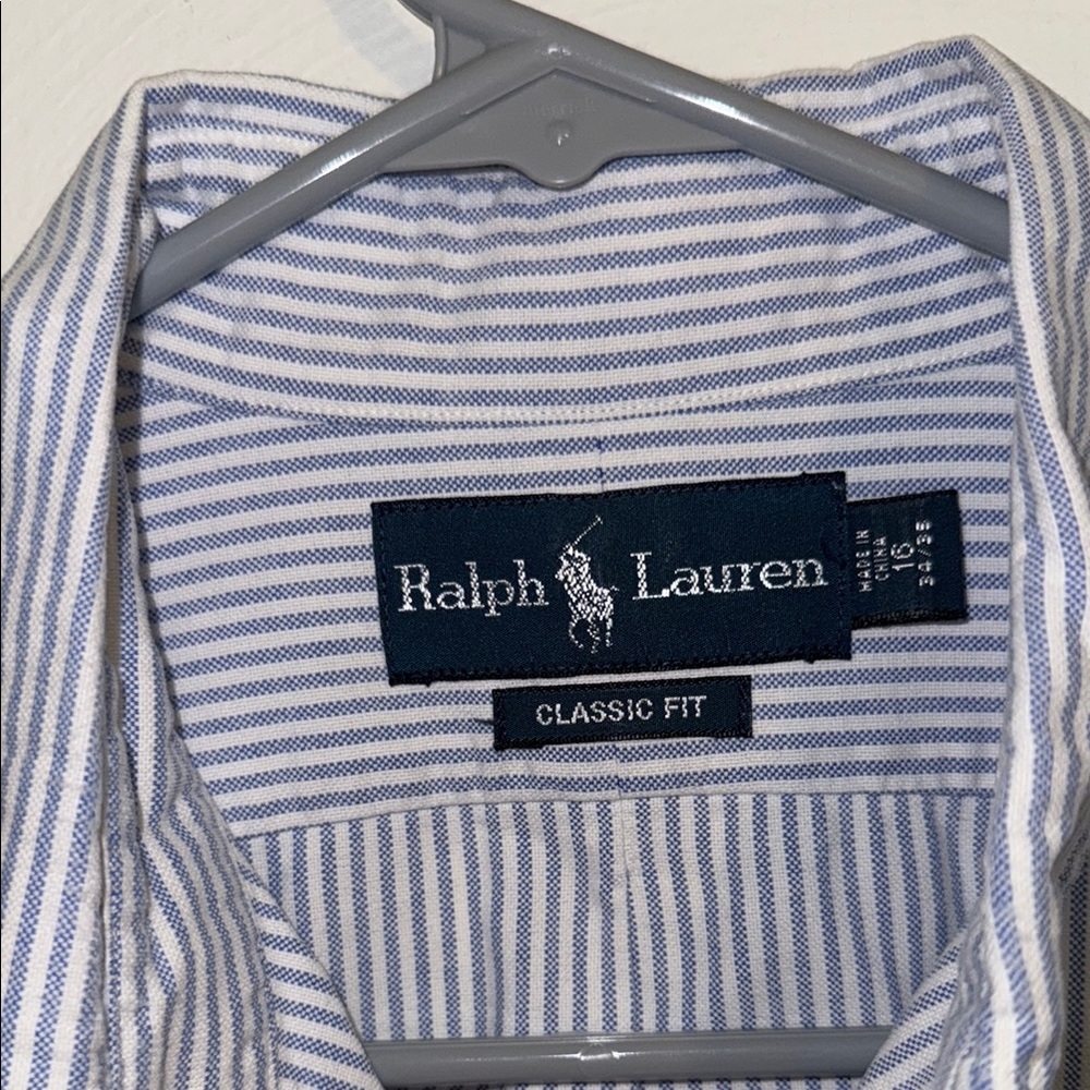 Ralph Lauren Men's Pinstripe Button Down Shirt - Picture 4 of 6